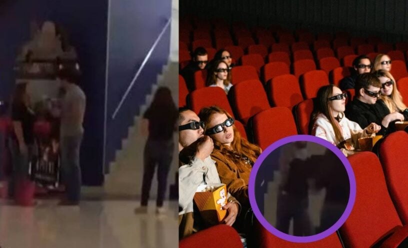 El video de la mujer descubrió a su novio con la amante al llevarla a cine a ver Spiderman